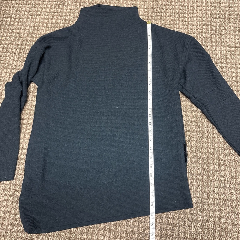Levelwear Verve Black Mock Turtleneck Sweater with side zip sz S - Picture 3 of 6